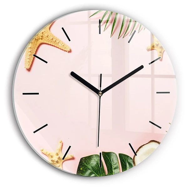Wanduhr rund Sommerstimmung