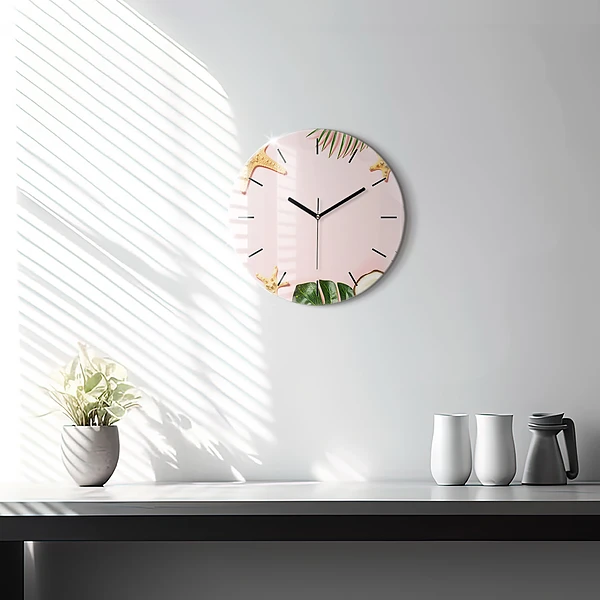 Wanduhr rund Sommerstimmung