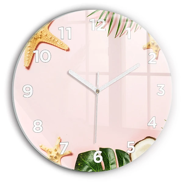 Wanduhr rund Sommerstimmung