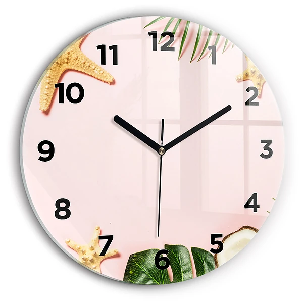 Wanduhr rund Sommerstimmung