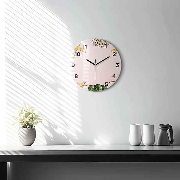 Wanduhr rund Sommerstimmung