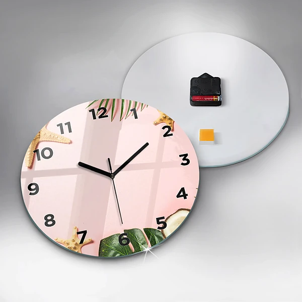 Wanduhr rund Sommerstimmung