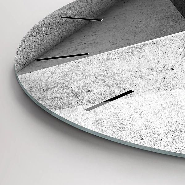 Wanduhr glas rund Abstrakte Dreiecke