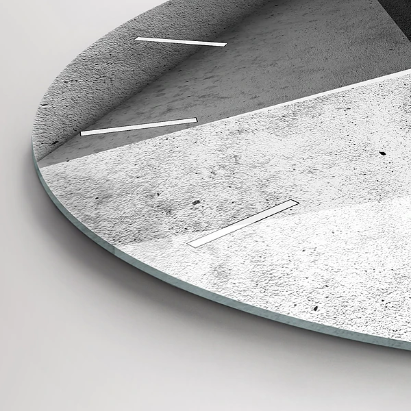 Wanduhr glas rund Abstrakte Dreiecke