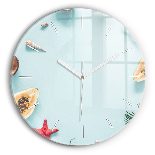 Wanduhr rund mit motiv Sommer Komposition