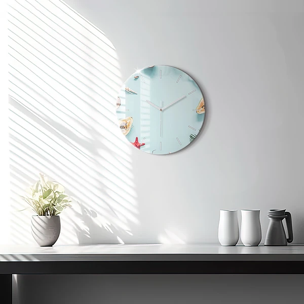 Wanduhr rund mit motiv Sommer Komposition