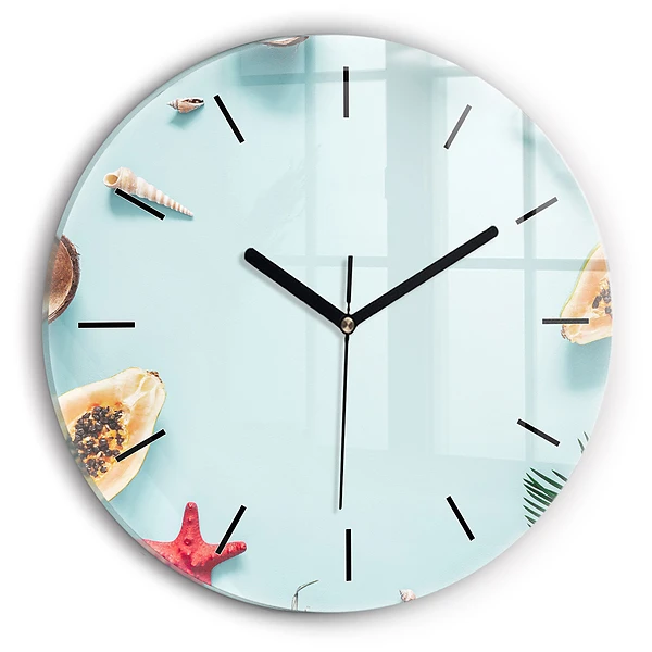 Wanduhr rund mit motiv Sommer Komposition