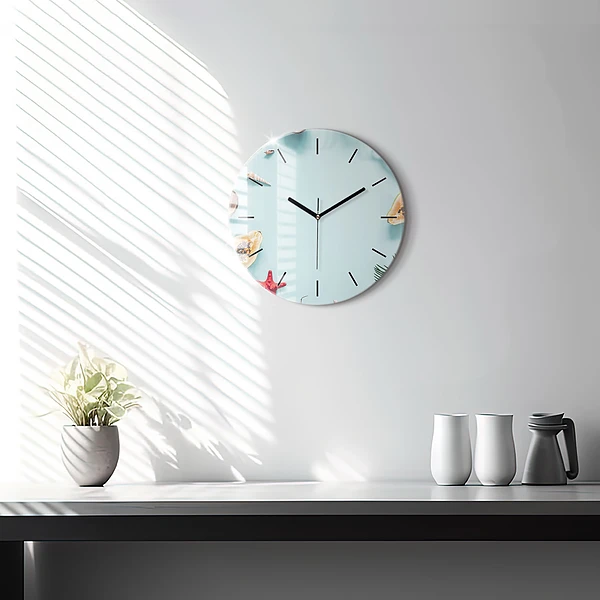 Wanduhr rund mit motiv Sommer Komposition