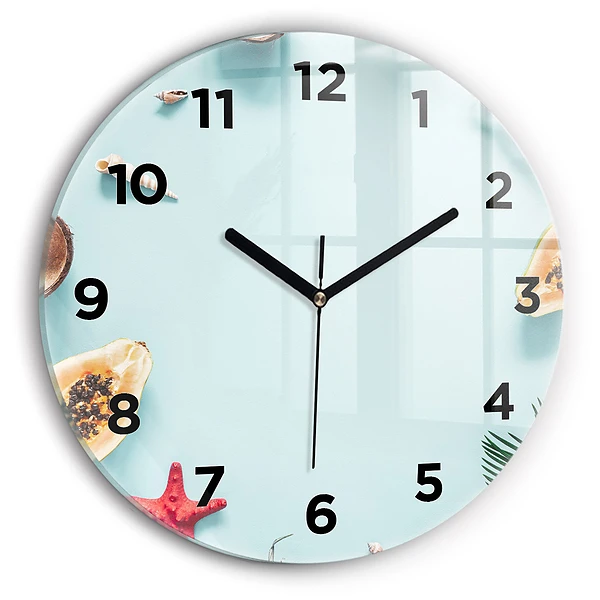 Wanduhr rund mit motiv Sommer Komposition