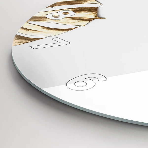 Wanduhr rund mit motiv Tropische Blätter