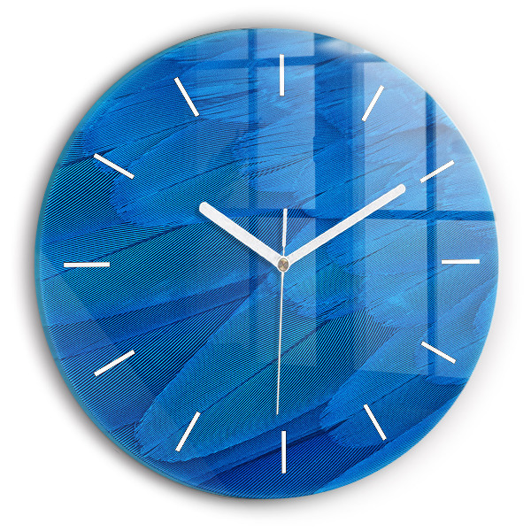 Wanduhr rund Vogelfeder