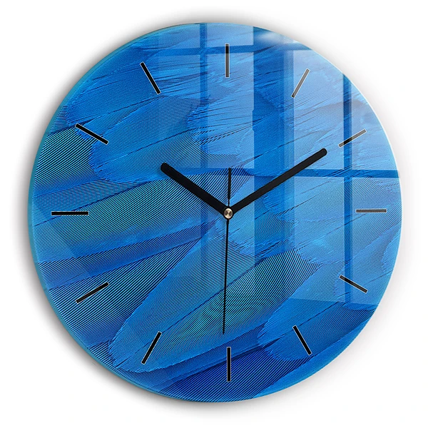 Wanduhr rund Vogelfeder