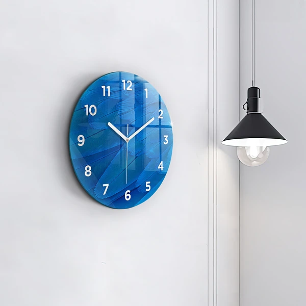 Wanduhr rund Vogelfeder