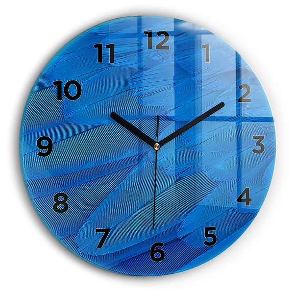 Wanduhr rund Vogelfeder