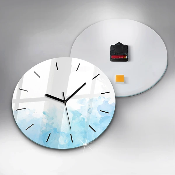 Wanduhr rund Gemalte Flecken