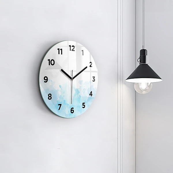 Wanduhr rund Gemalte Flecken