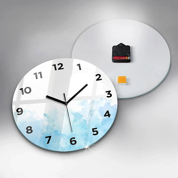 Wanduhr rund Gemalte Flecken