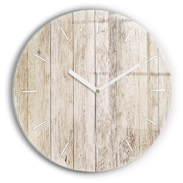 Wanduhr glas rund Holztafeln