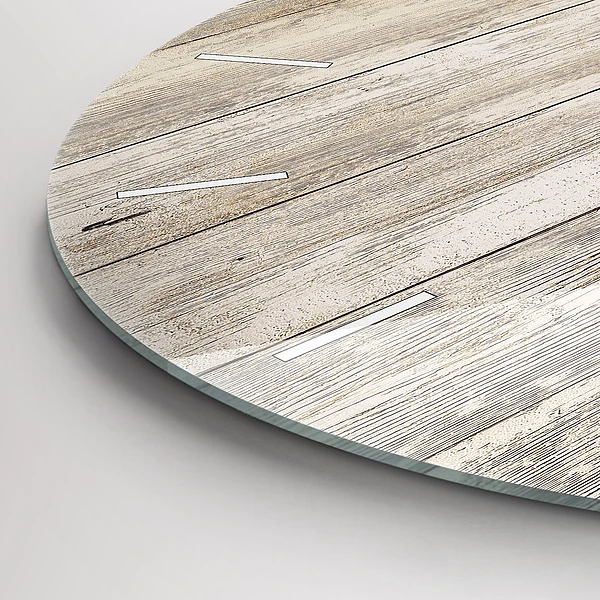 Wanduhr glas rund Holztafeln