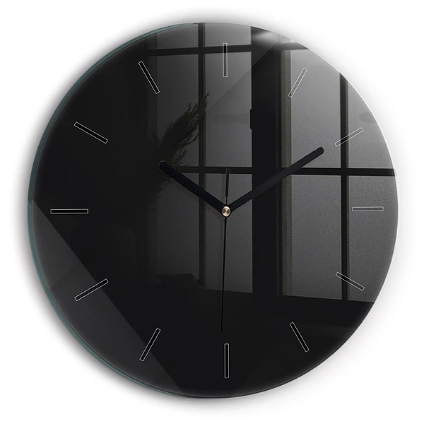 Wanduhr rund mit motiv Dunkles Wandmuster