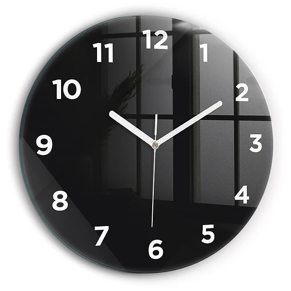 Wanduhr rund mit motiv Dunkles Wandmuster