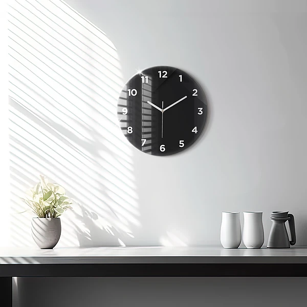 Wanduhr rund mit motiv Dunkles Wandmuster