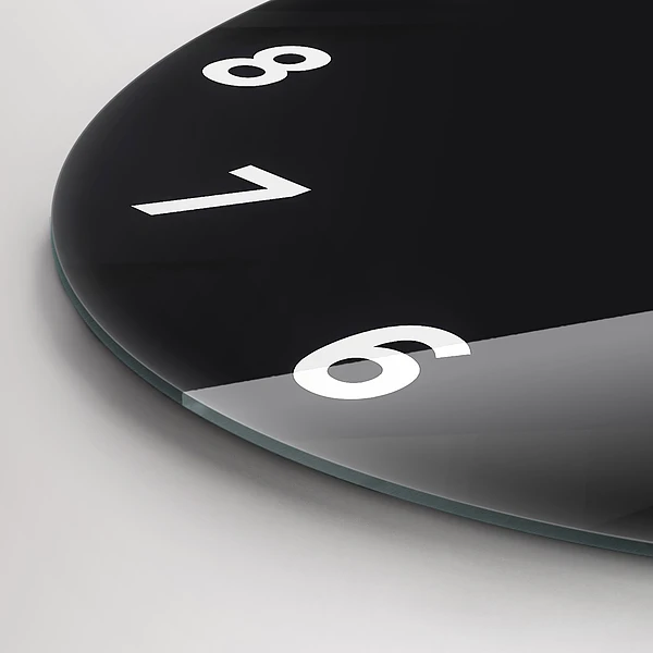 Wanduhr rund mit motiv Dunkles Wandmuster