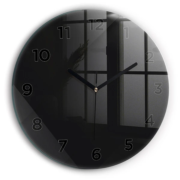 Wanduhr rund mit motiv Dunkles Wandmuster