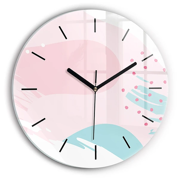 Wanduhr rund mit motiv Pastell Abstraktion