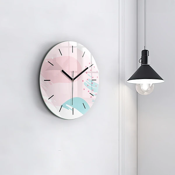 Wanduhr rund mit motiv Pastell Abstraktion