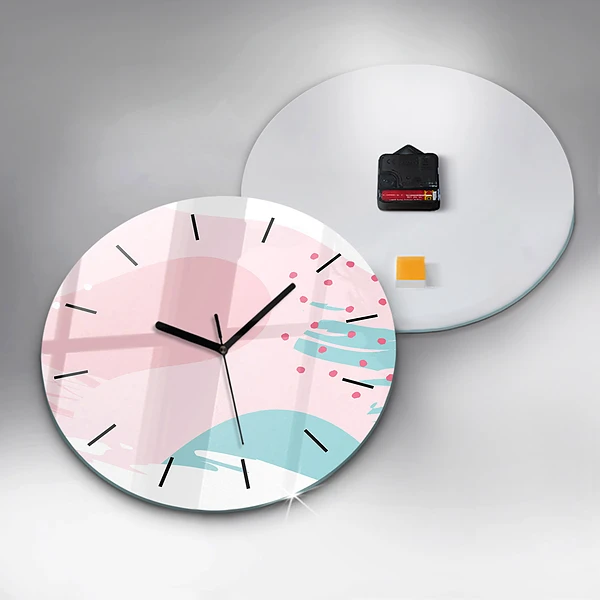 Wanduhr rund mit motiv Pastell Abstraktion