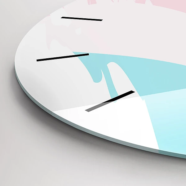 Wanduhr rund mit motiv Pastell Abstraktion