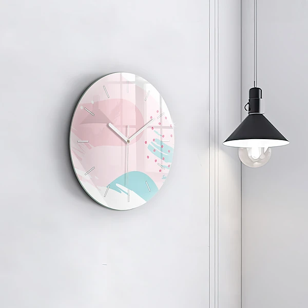 Wanduhr rund mit motiv Pastell Abstraktion