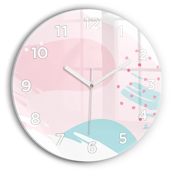 Wanduhr rund mit motiv Pastell Abstraktion