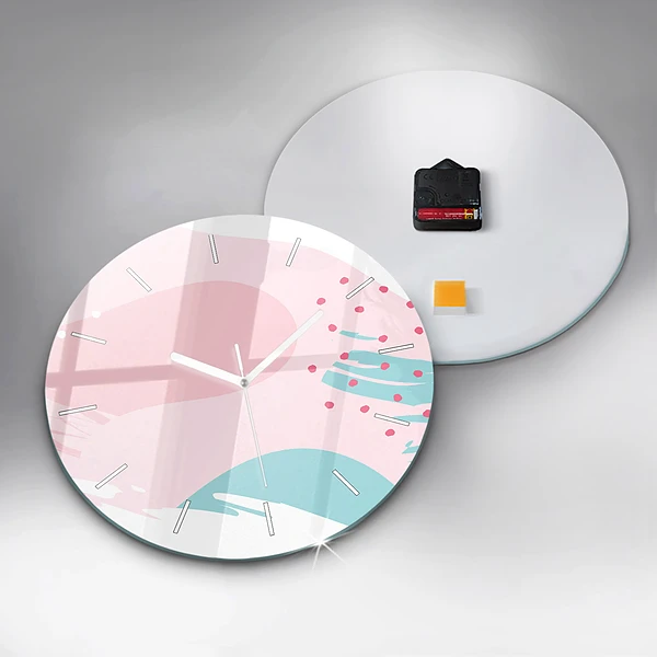 Wanduhr rund mit motiv Pastell Abstraktion