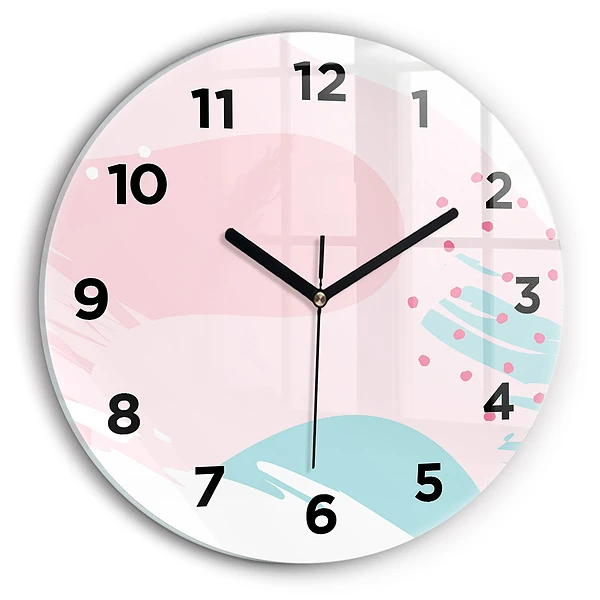 Wanduhr rund mit motiv Pastell Abstraktion