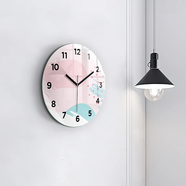 Wanduhr rund mit motiv Pastell Abstraktion