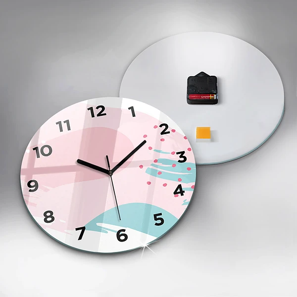 Wanduhr rund mit motiv Pastell Abstraktion
