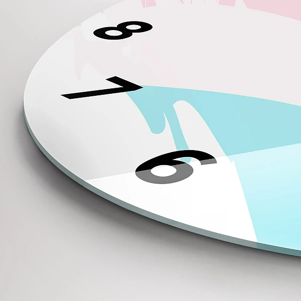 Wanduhr rund mit motiv Pastell Abstraktion