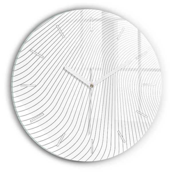 Wanduhr glas rund Linien abstrakt