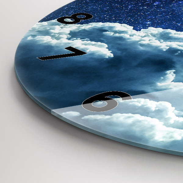 Wanduhr rund mit motiv Nachthimmel