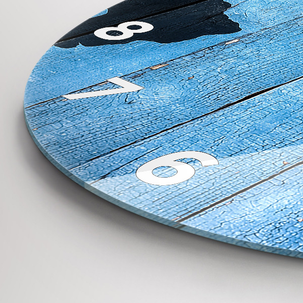 Wanduhr rund Tafel Weltkarte