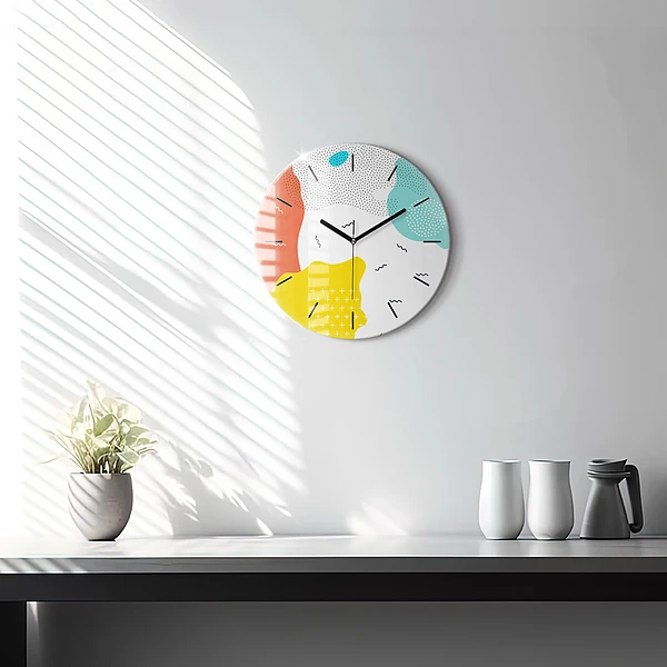 Wanduhr rund POP abstrakt