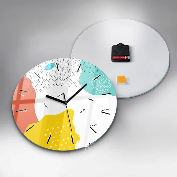 Wanduhr rund POP abstrakt