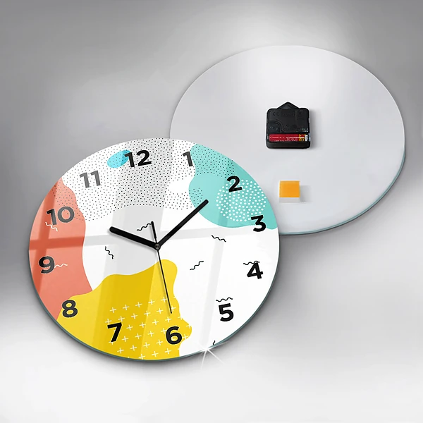 Wanduhr rund POP abstrakt