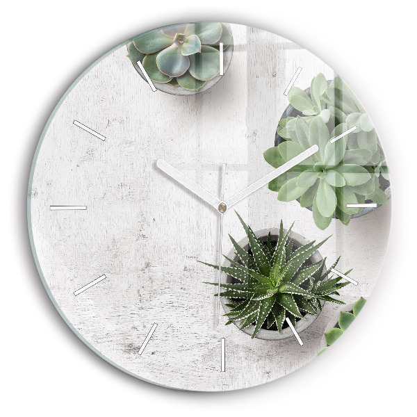 Wanduhr rund mit motiv Dekorative Pflanzen