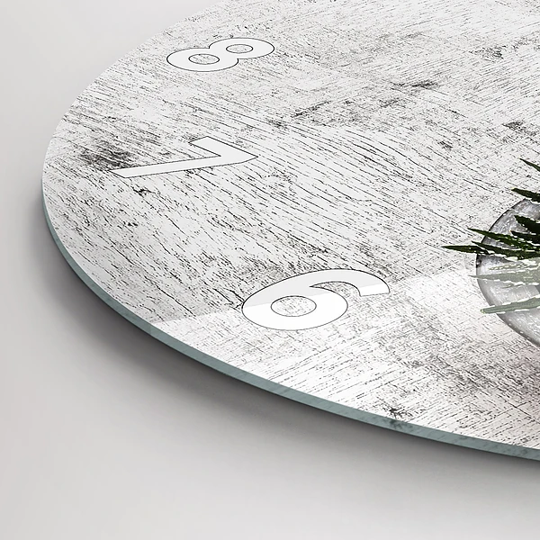 Wanduhr rund mit motiv Dekorative Pflanzen