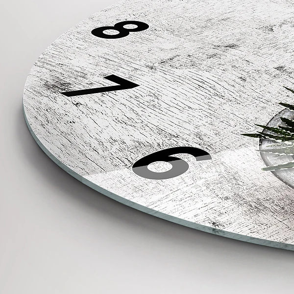 Wanduhr rund mit motiv Dekorative Pflanzen