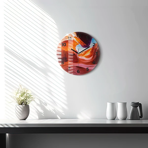 Wanduhr rund mit motiv Schlucht