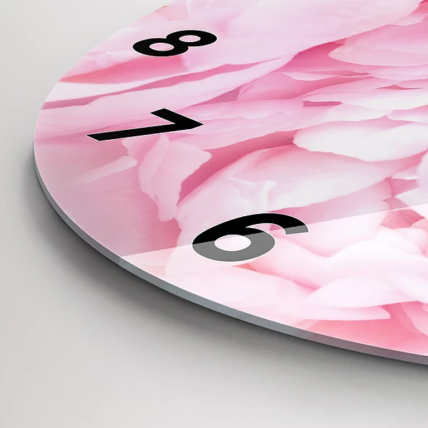 Wanduhr rund Blühende Blumen